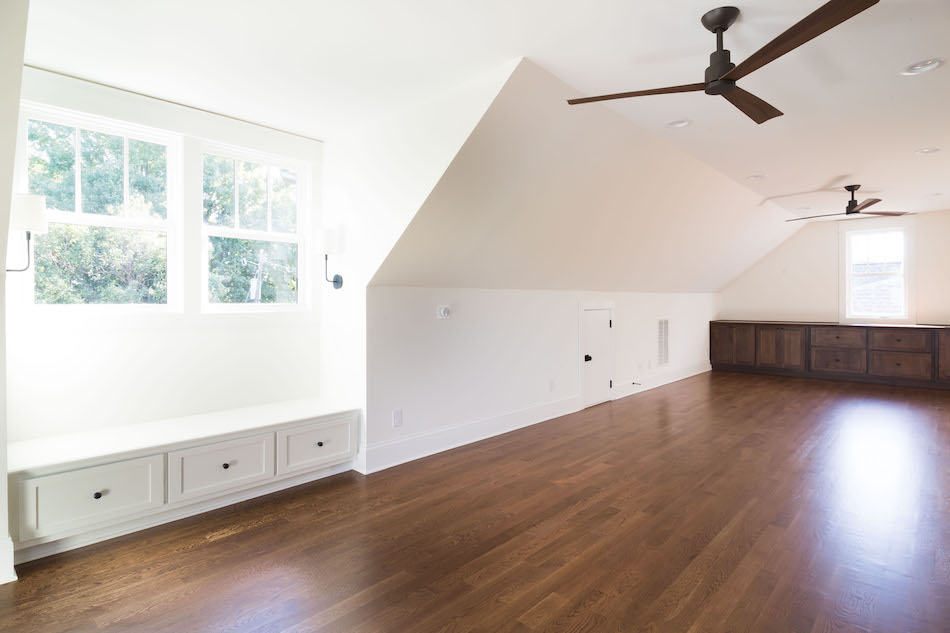 Finished attic space- Interior Design by Laura Design Co.
