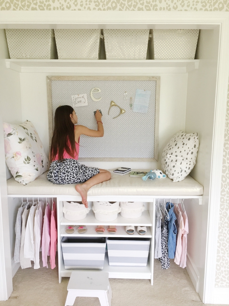 DIY Closet Reading Nook Kids Room Closet Ideas Built Ins Tween Girl Hideaway Play Closet